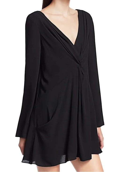 Dresses & Skirts - CINQ A SEPT CECIL TWIST FRONT LONG SLEEVE MINI DRESS 10